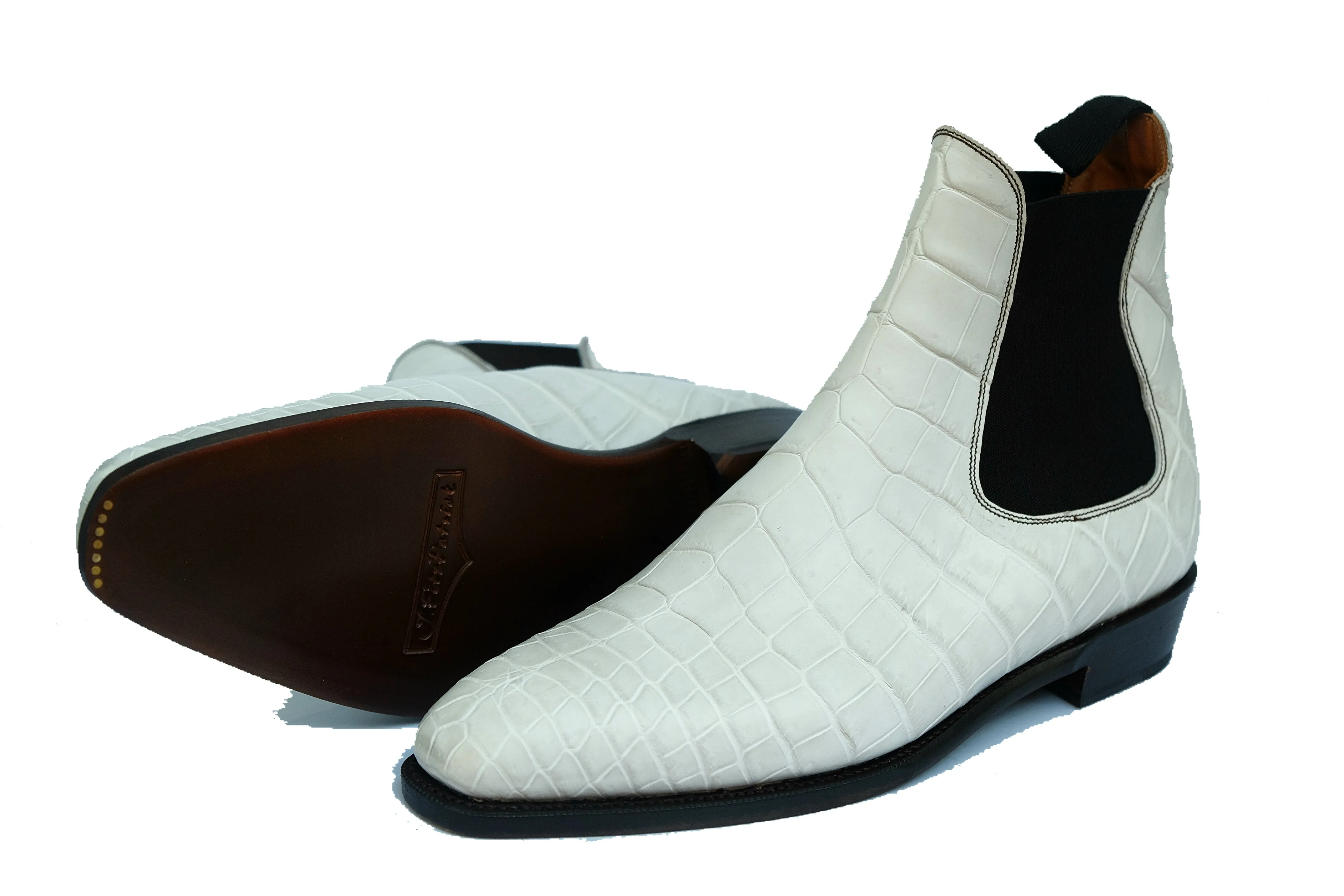 Alki Redux - MTO - Genuine Crocodile - Unfinished White Crust - LPB Last - Single Leather Sole