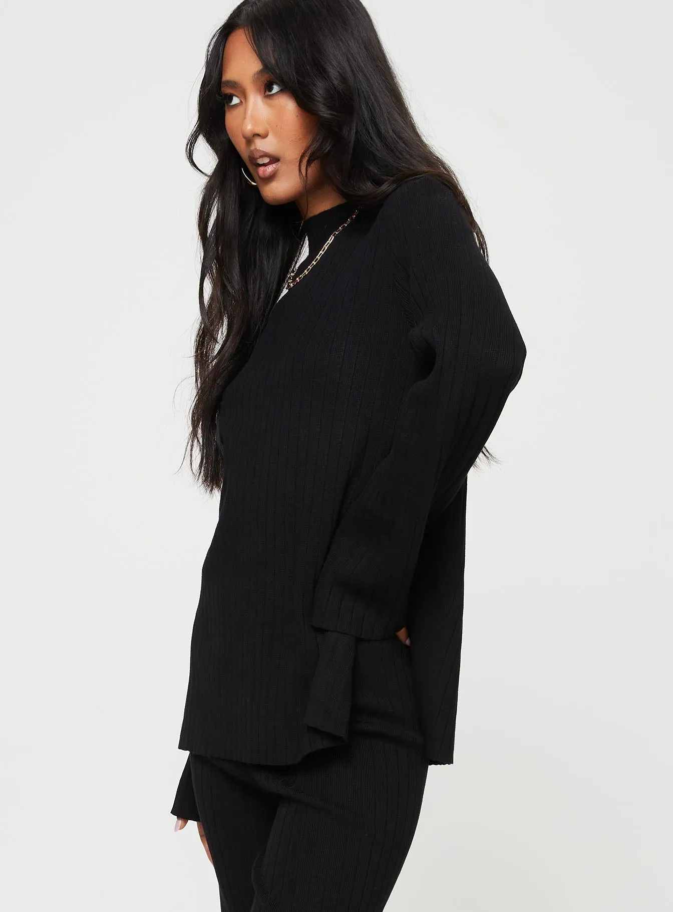 Allen Ribbed Jumper Black