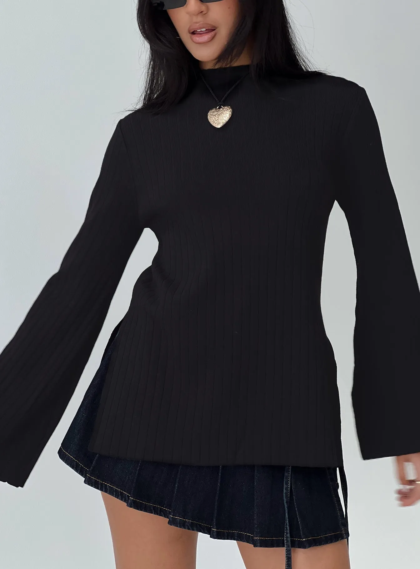 Allen Ribbed Jumper Black