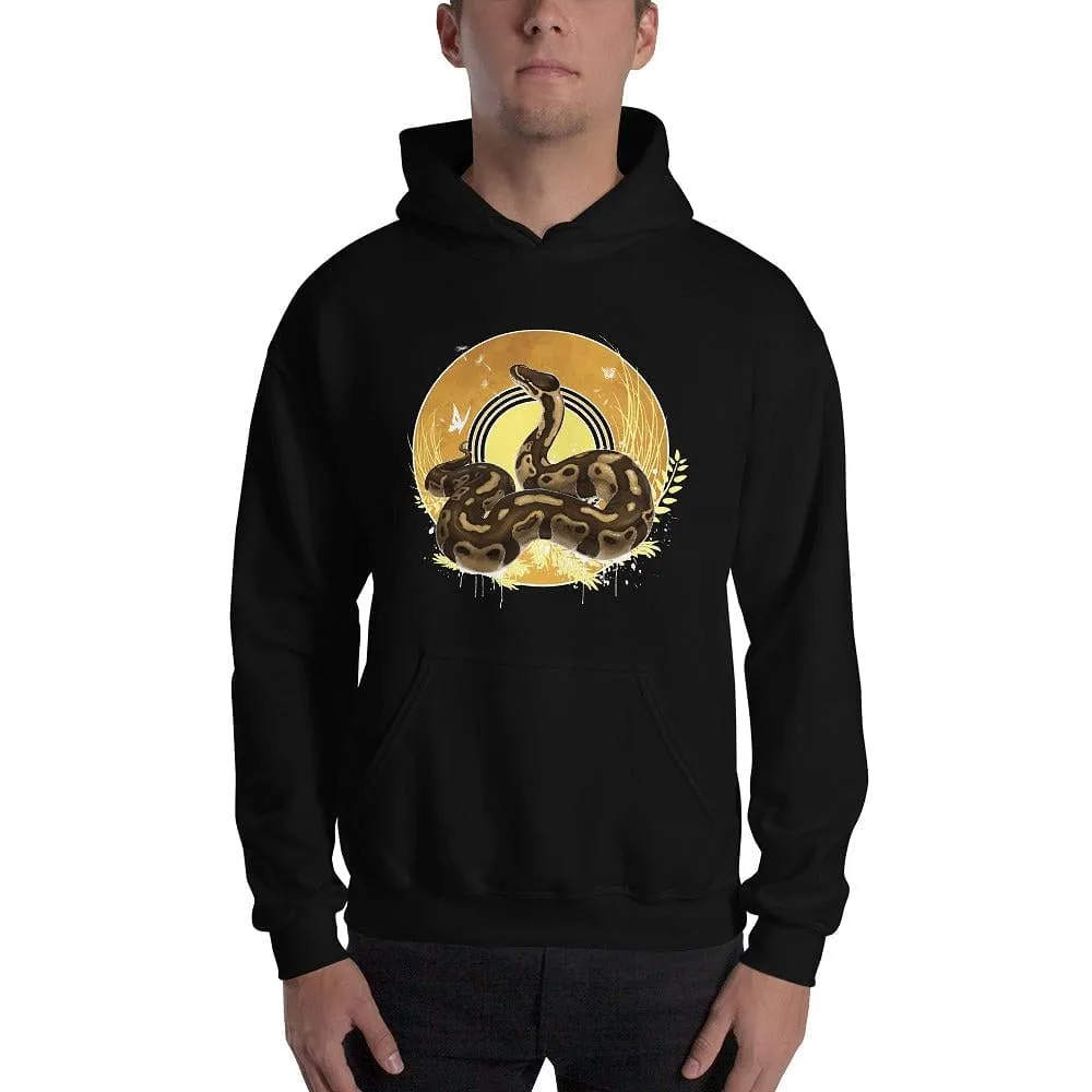 Autumn Ball Python Snake Hoodie, Reptile Gift Pullover