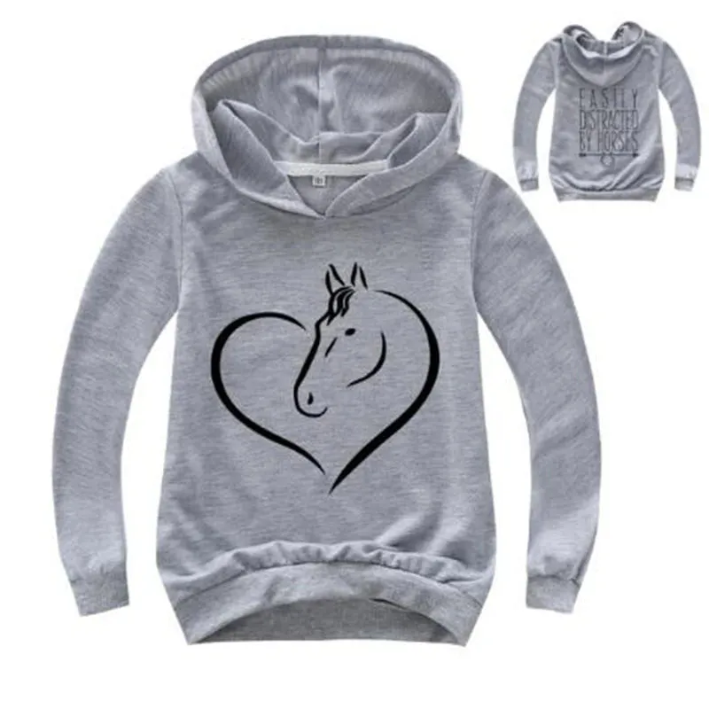 Baby Girls 24M-12Y Cartoon Heart Animal Hoodies