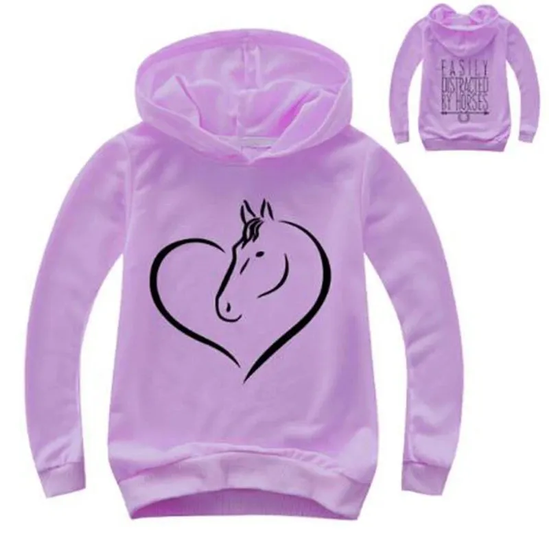 Baby Girls 24M-12Y Cartoon Heart Animal Hoodies