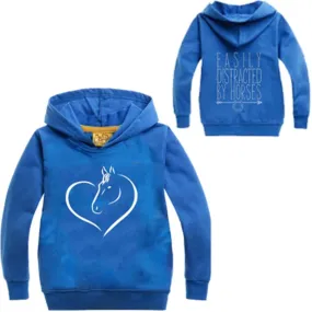 Baby Girls 24M-12Y Cartoon Heart Animal Hoodies