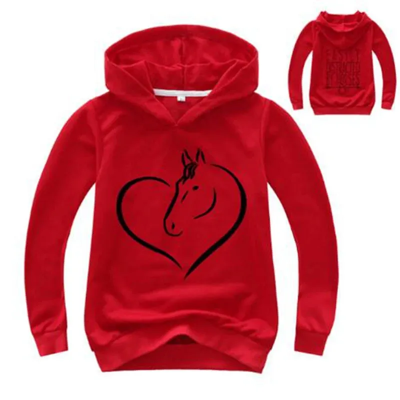 Baby Girls 24M-12Y Cartoon Heart Animal Hoodies