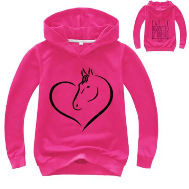 Baby Girls 24M-12Y Cartoon Heart Animal Hoodies