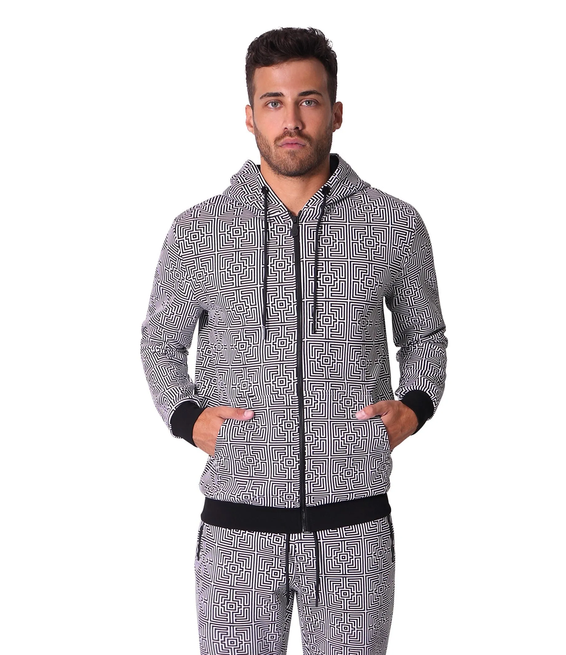 Bertigo Athletic Wear | Perth Abstract Black Hoodie