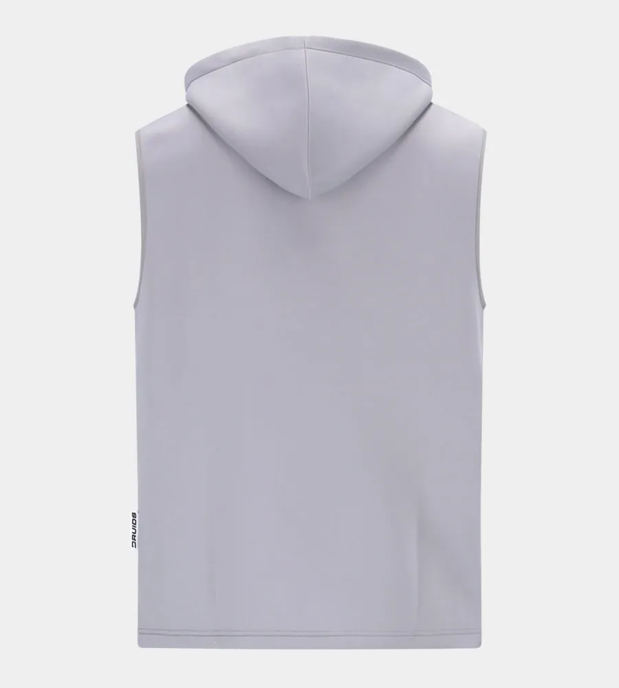 BLAZE SLEEVELESS HOODIE - GREY