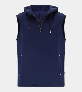 BLAZE SLEEVELESS HOODIE - NAVY