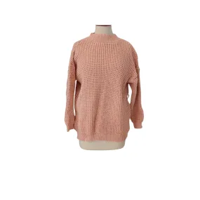 Boohoo Pink Knit High Neck Sweater | Brand New |