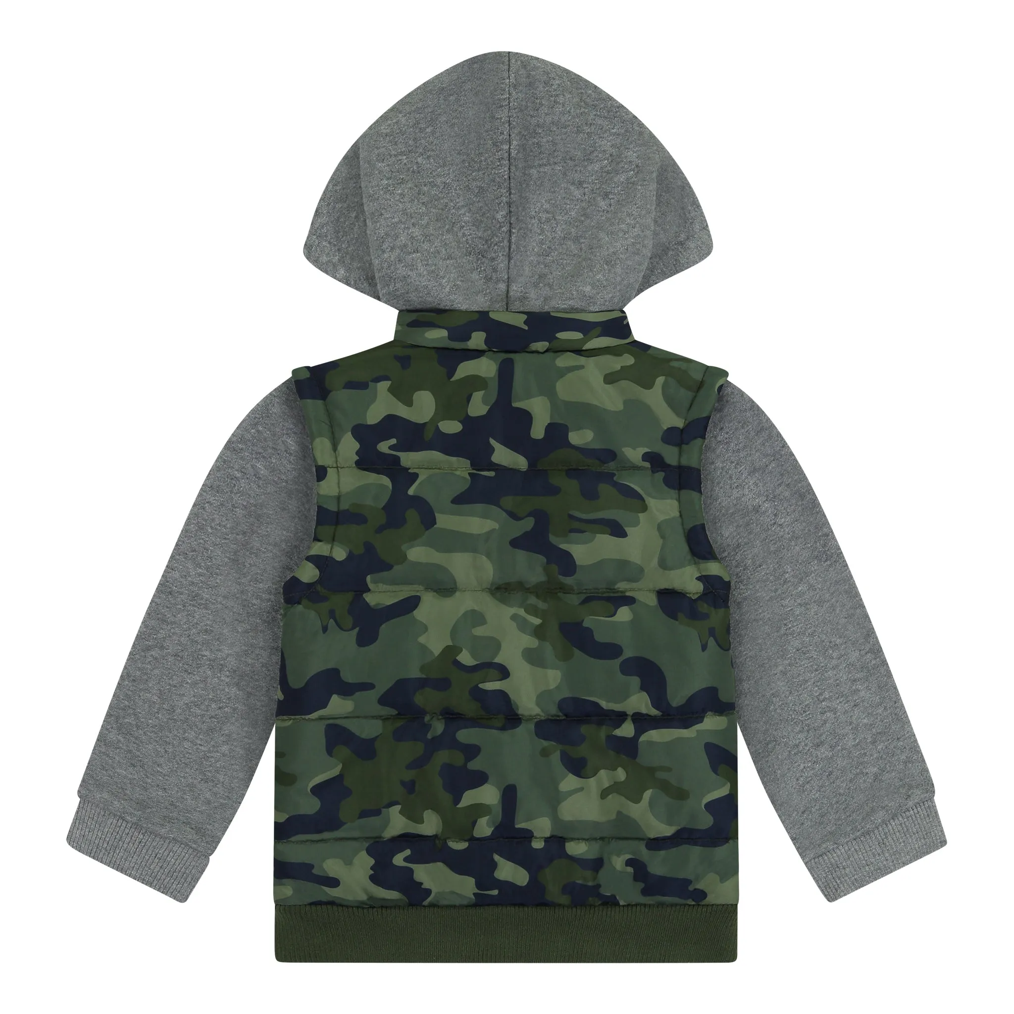 Boys Puffer Camo Vest Combo