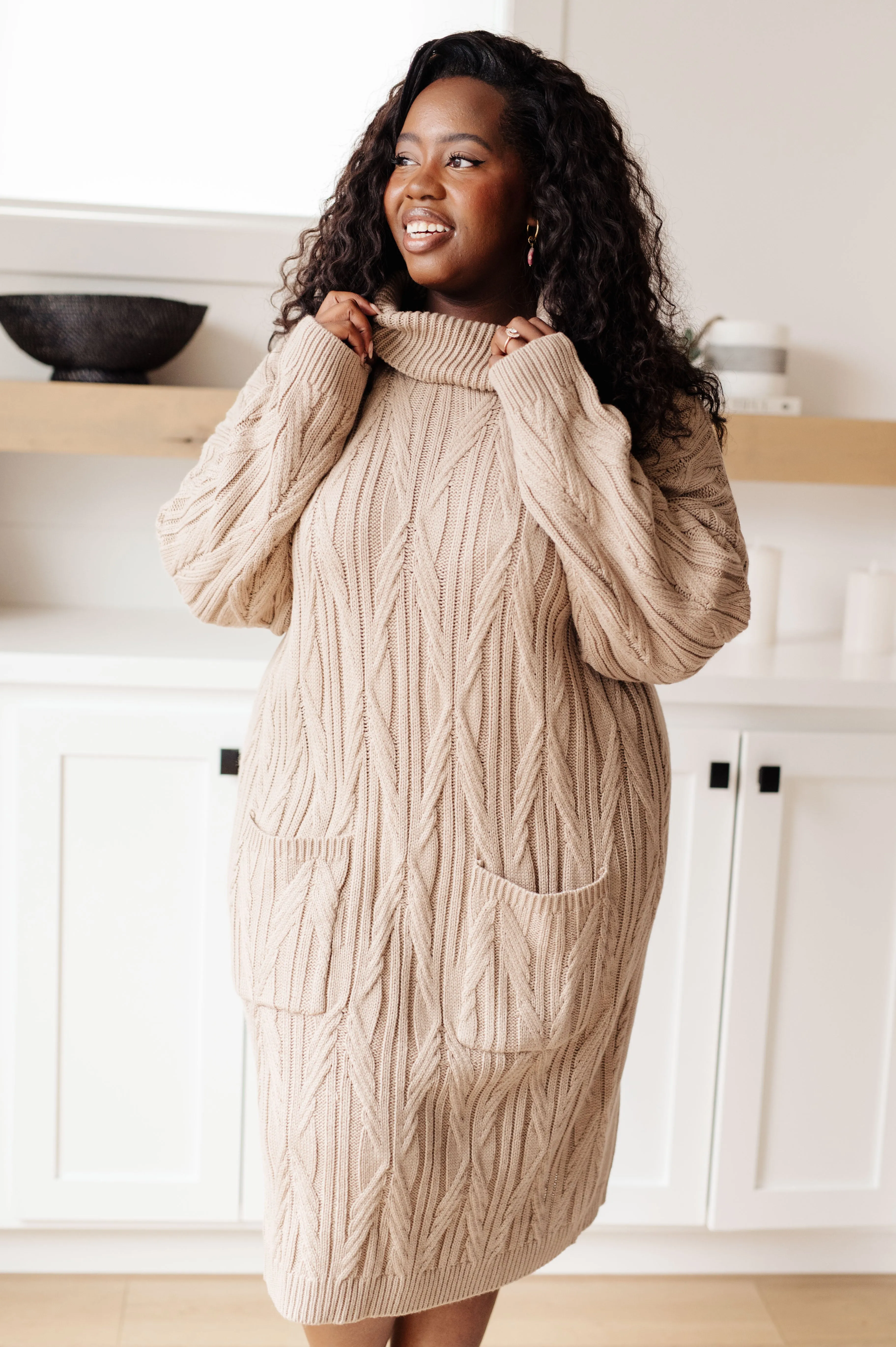 Bundled Beauty Turtleneck Sweater Dress