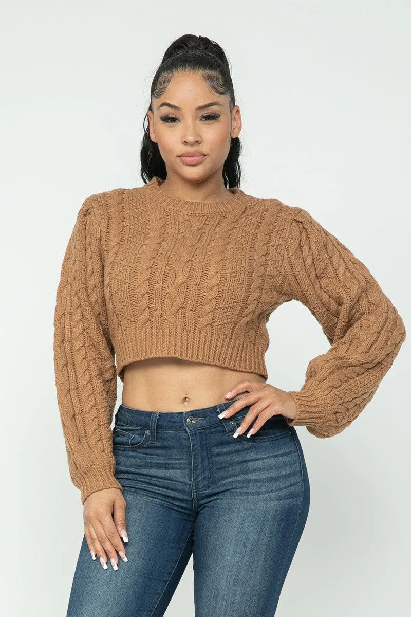 Cable Knit Pullover Sweater