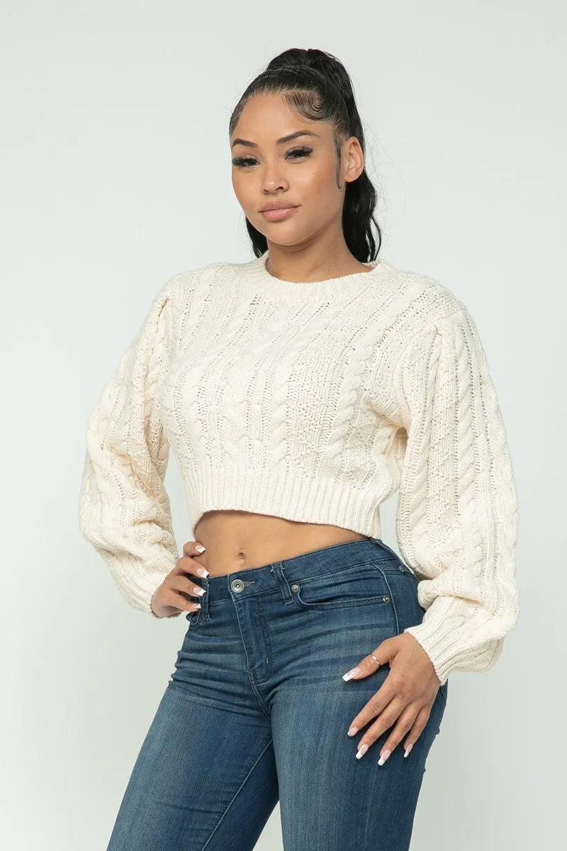 Cable Knit Pullover Sweater