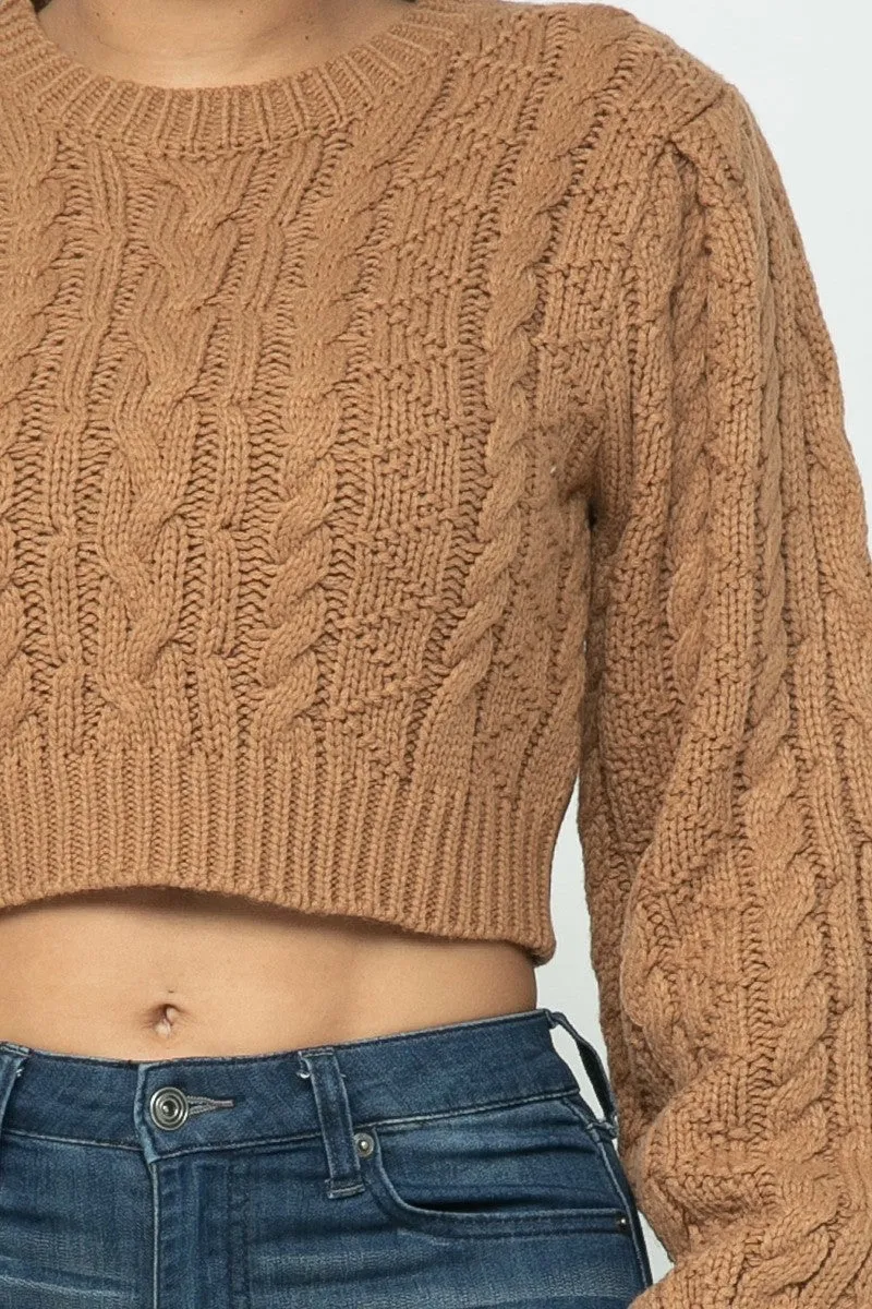 Cable Knit Pullover Sweater