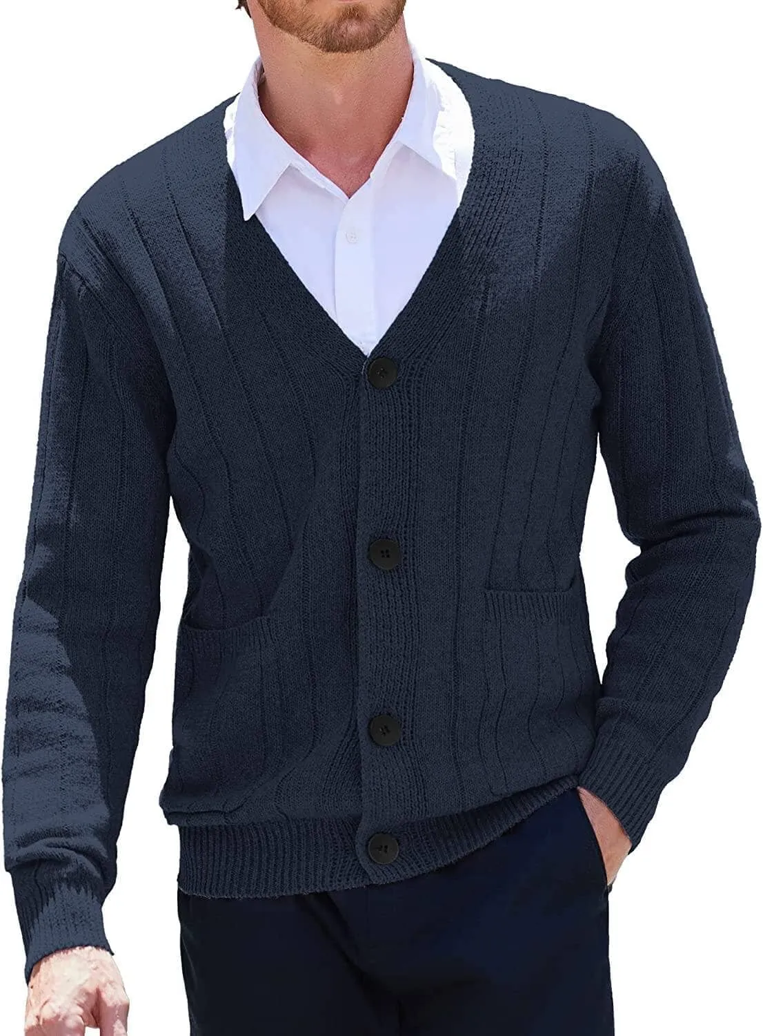 Cardigan Knit V Neck Button up Sweaters (US Only)