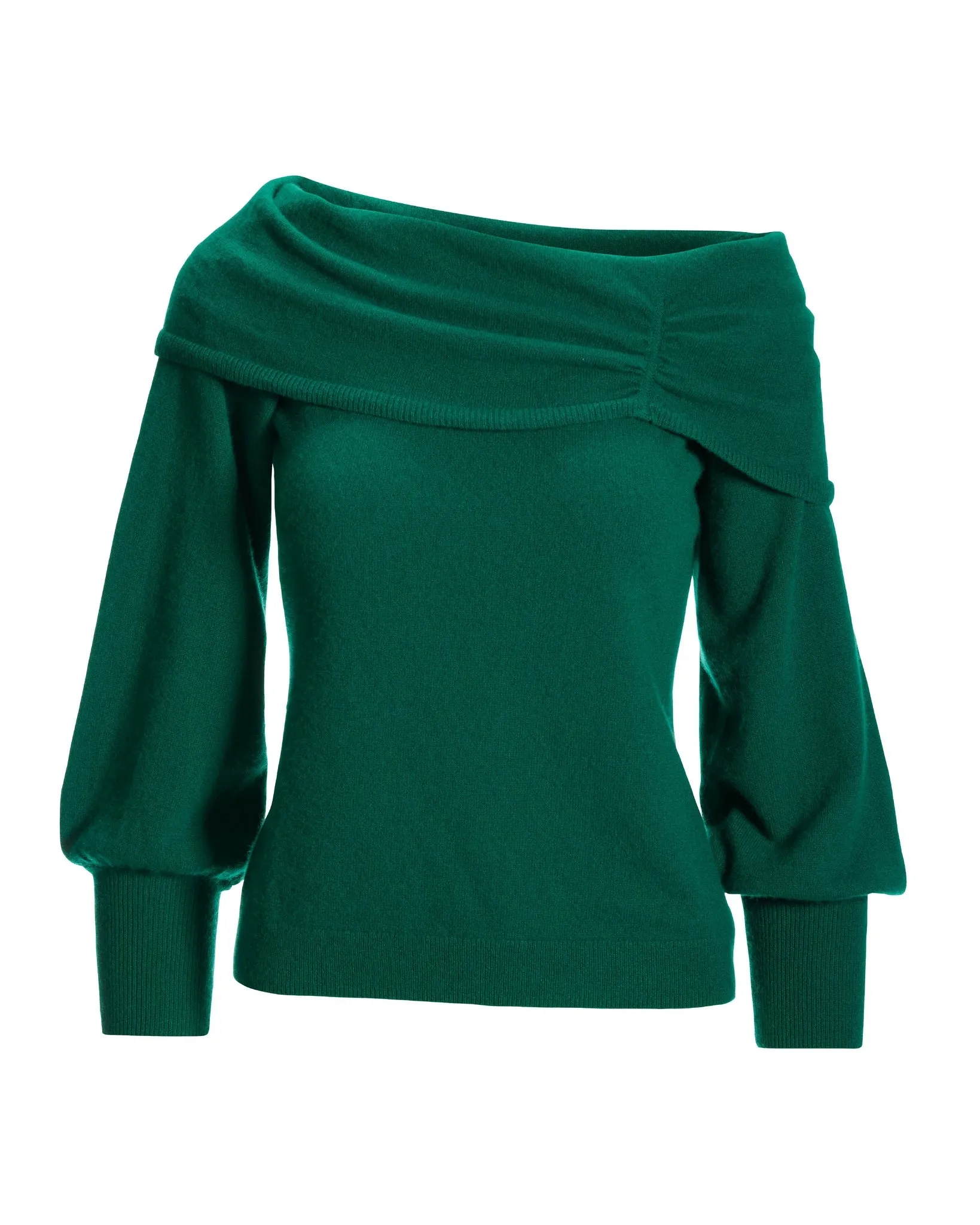 Cashmere Fold Over Emerald