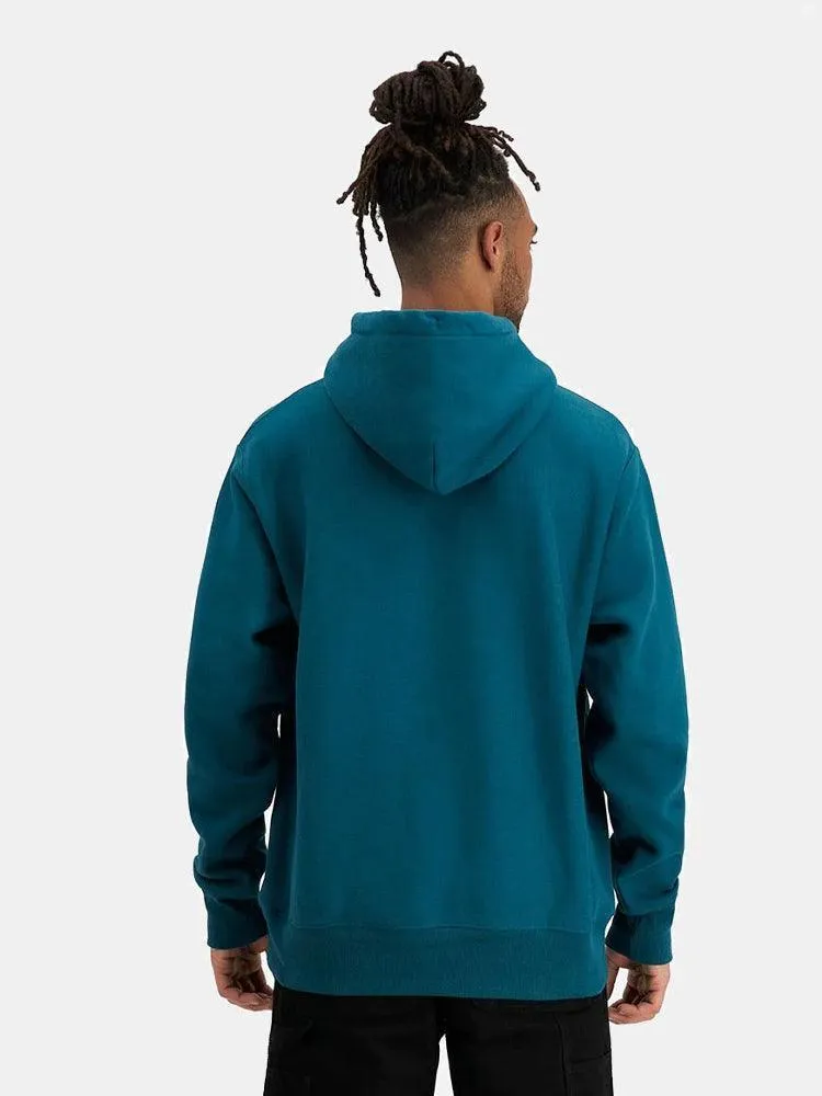 Champion Reverse Weave Small C Hood - Fresh Teal