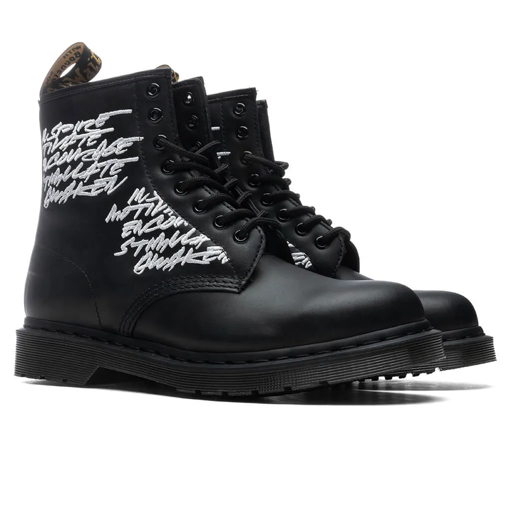 Dr. Martens x Futura 1460 EMB Black Nappa - Black