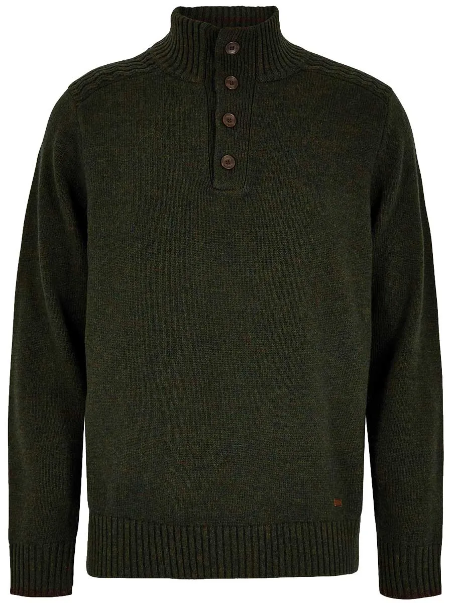 DUBARRY Parkplace Button Neck Sweater - Men's - Dusk Green