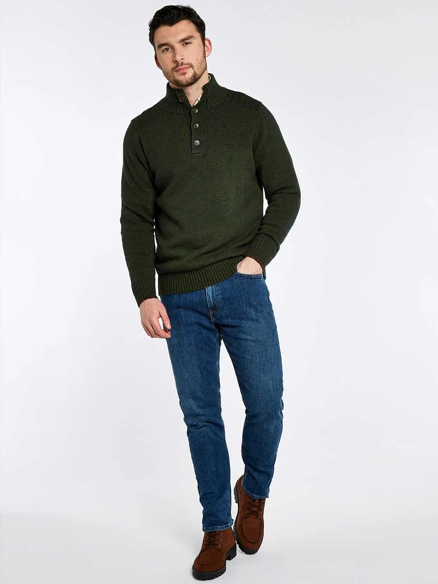 DUBARRY Parkplace Button Neck Sweater - Men's - Dusk Green