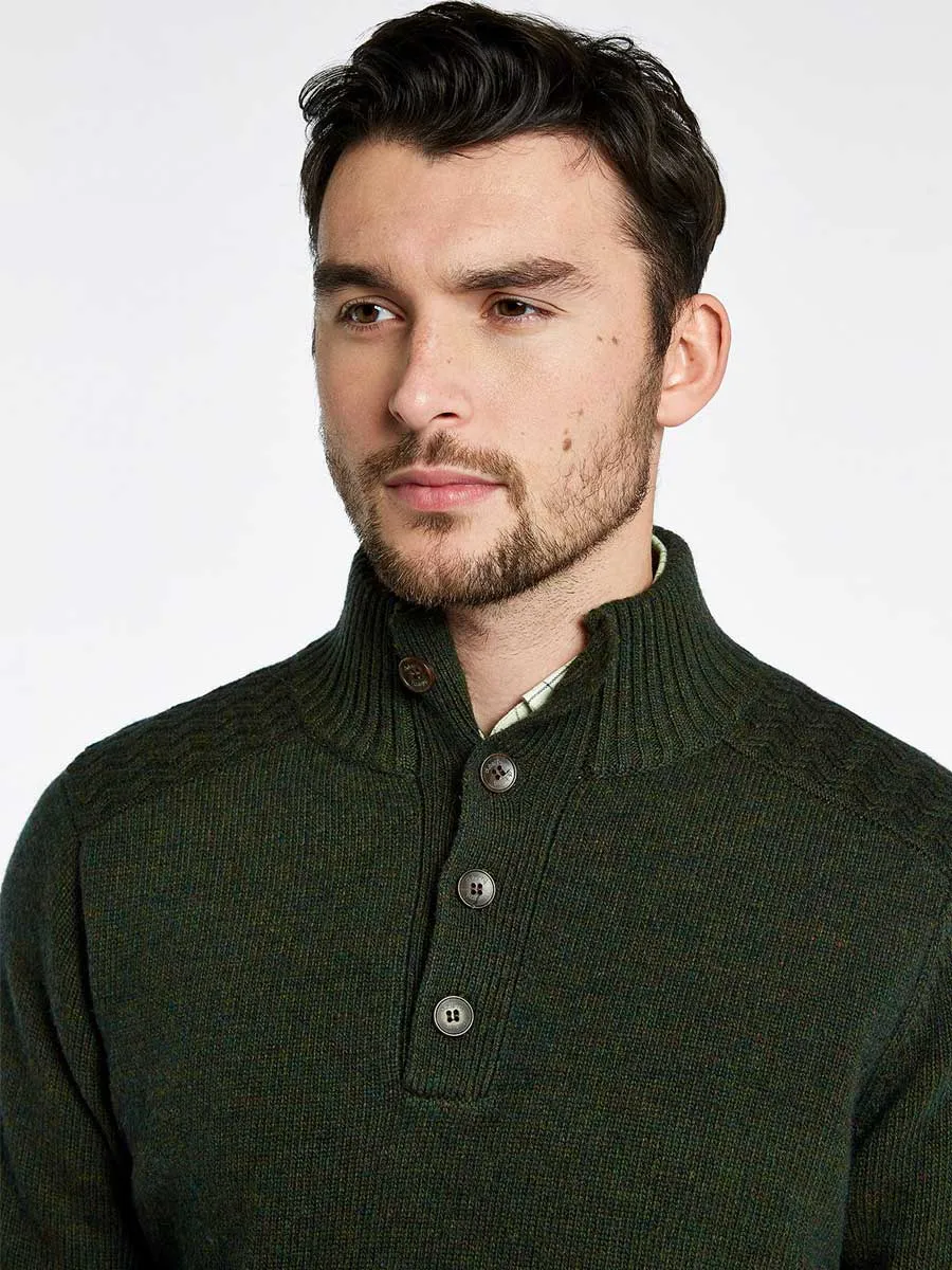 DUBARRY Parkplace Button Neck Sweater - Men's - Dusk Green