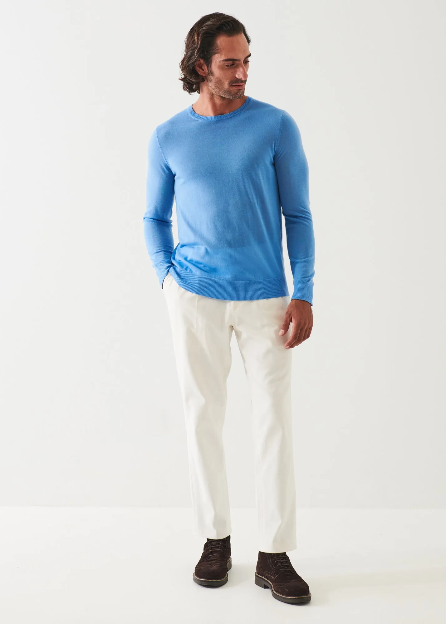 FINE GAUGE MERINO WOOL CREWNECK