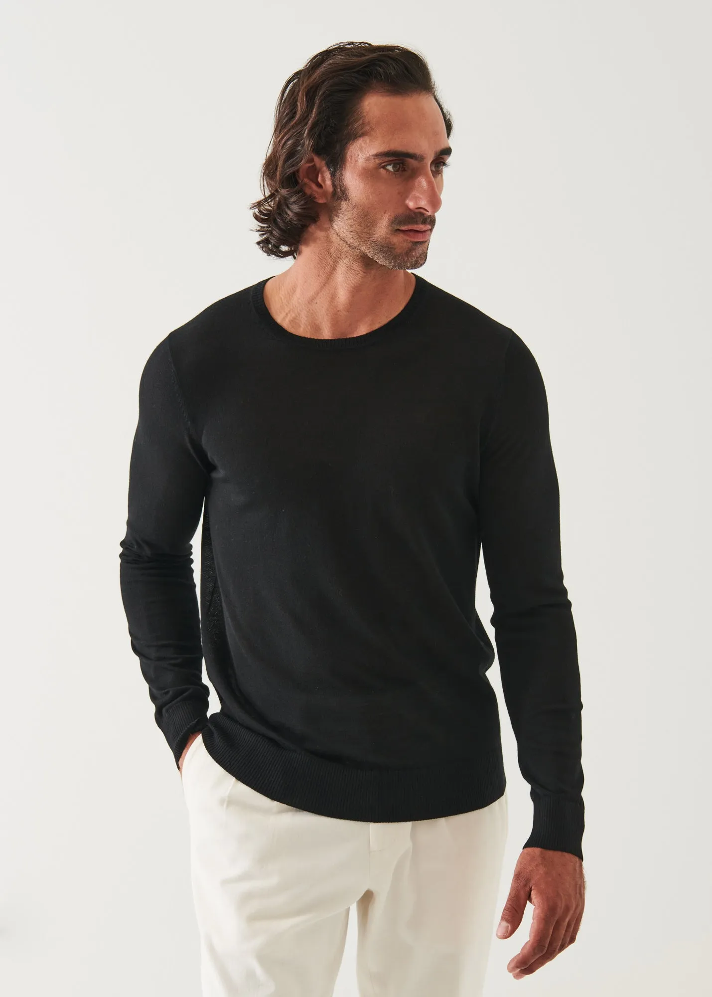 FINE GAUGE MERINO WOOL CREWNECK