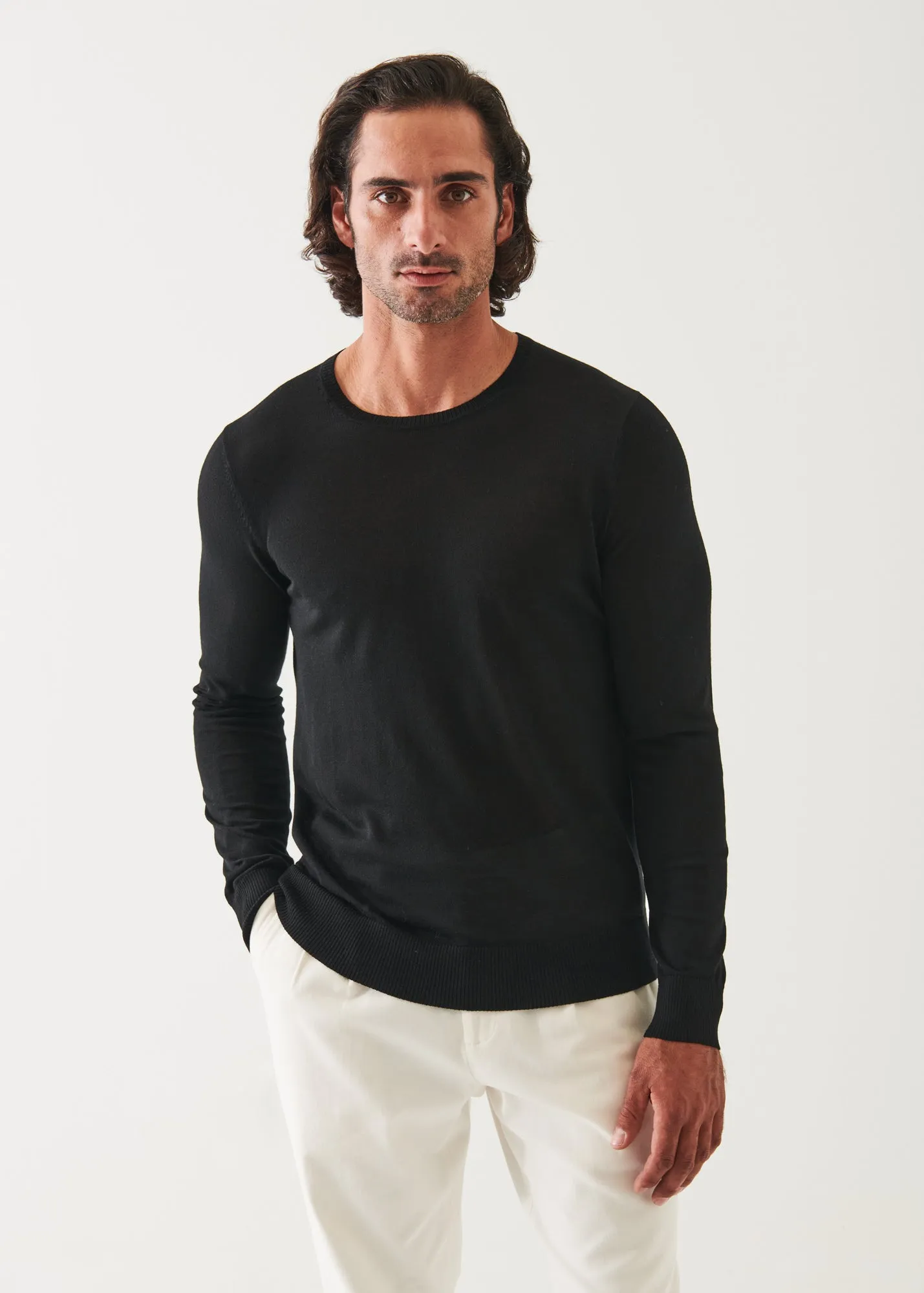 FINE GAUGE MERINO WOOL CREWNECK