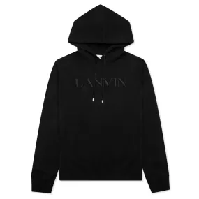 Fleece Eusebio Hoodie Curb Long - Black