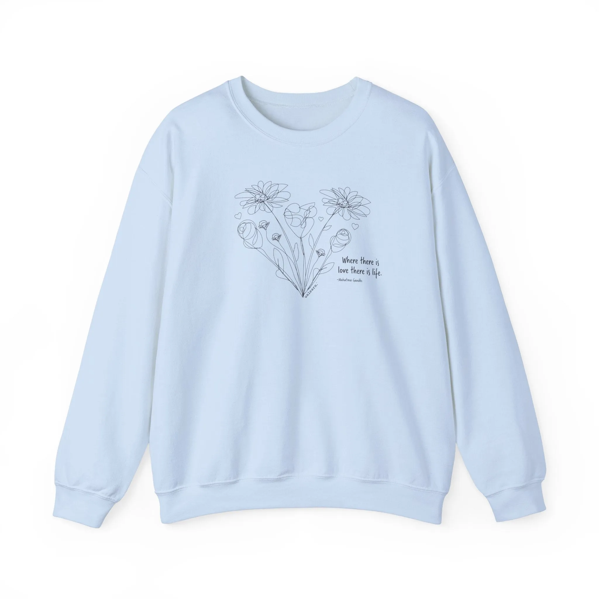 Flowers - Relaxed Fit Crewneck Sweatshirt