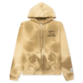 French Zip Hoodie - Tan