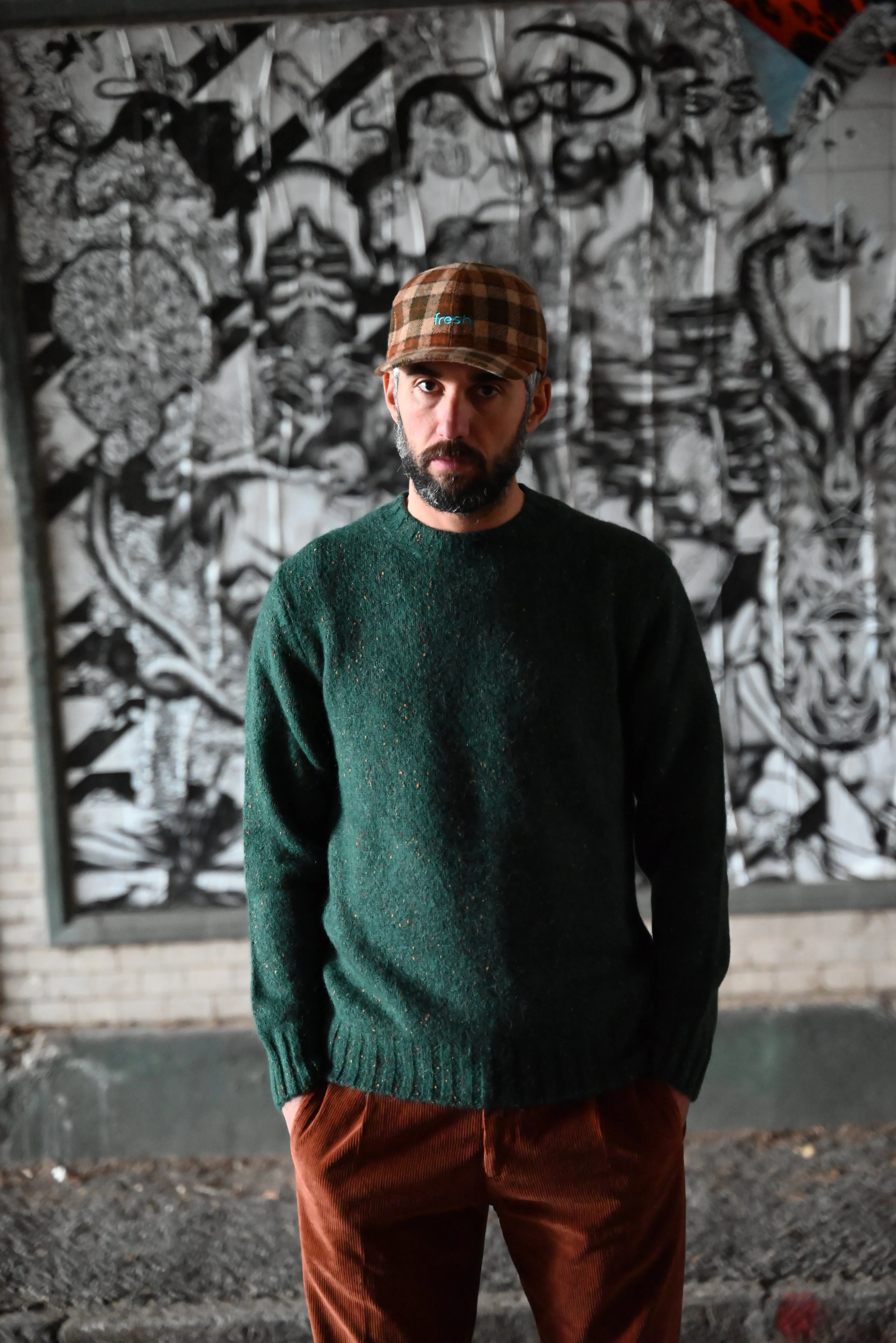 FRESH Bruce Crew Neck Wool Sweater Green