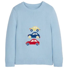 Intarsia Sweater - Stacked Cars