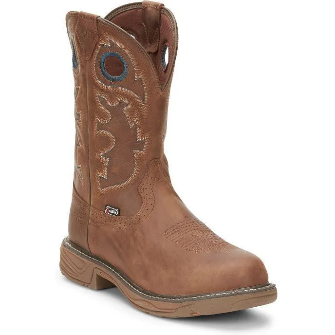 Justin Men's Rush 11 Nano CT Western Work Boot -Brown- SE4334