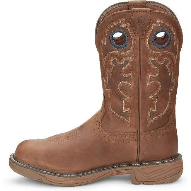 Justin Men's Rush 11 Nano CT Western Work Boot -Brown- SE4334