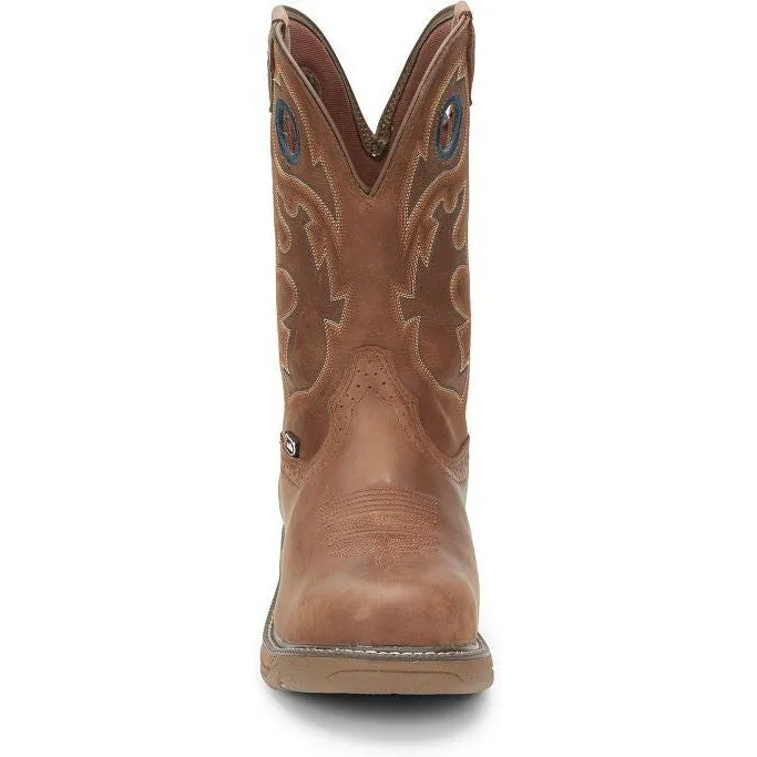 Justin Men's Rush 11 Nano CT Western Work Boot -Brown- SE4334