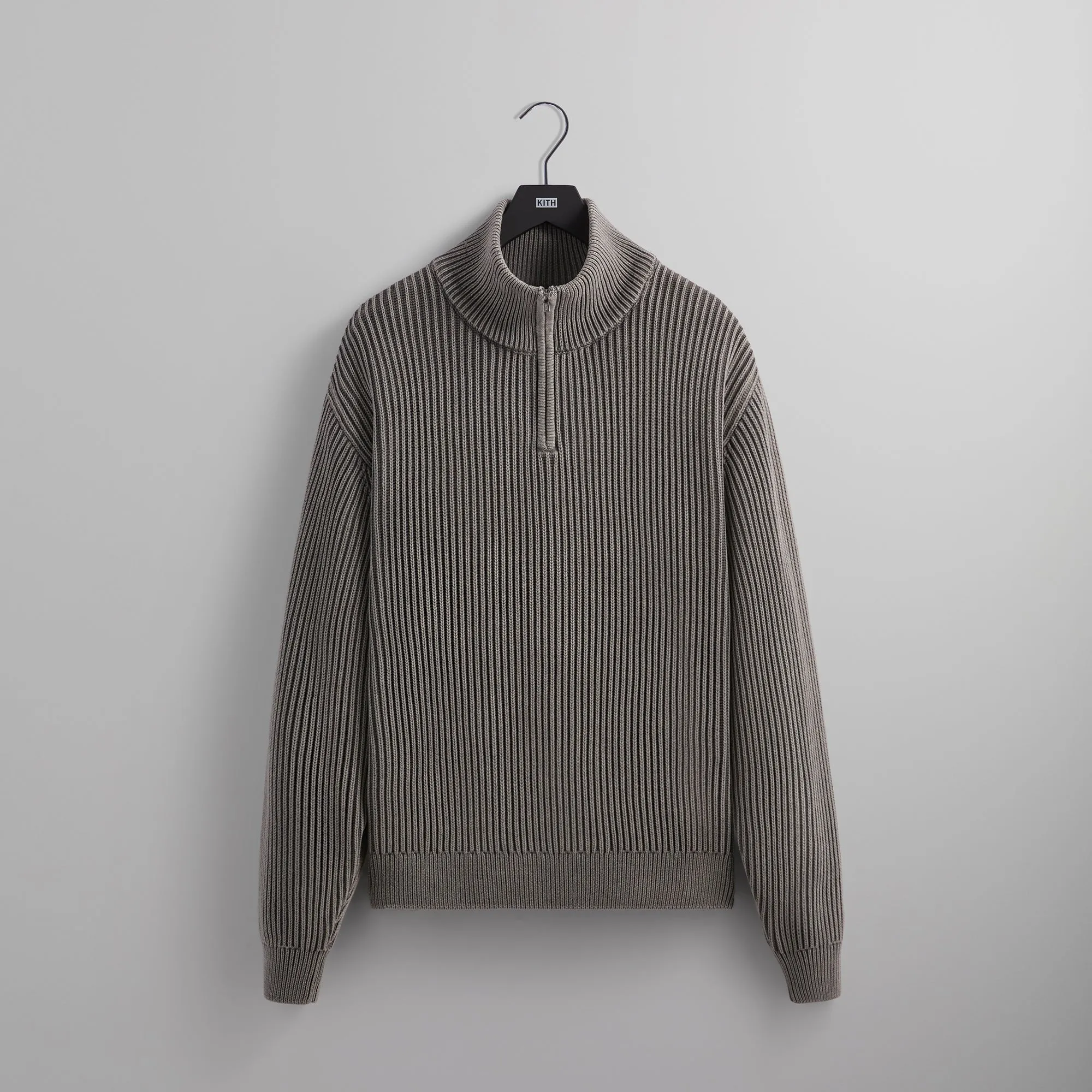 Kith 101 Garment Dyed Wyona Quarter Zip - Tarmac