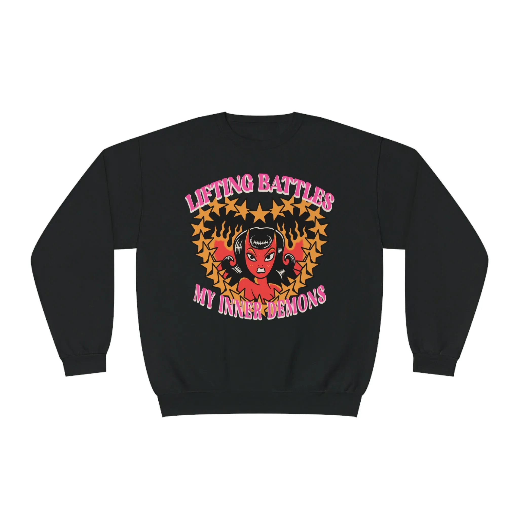 LIFTING BATTLES MY INNER DEMONS - CREWNECK