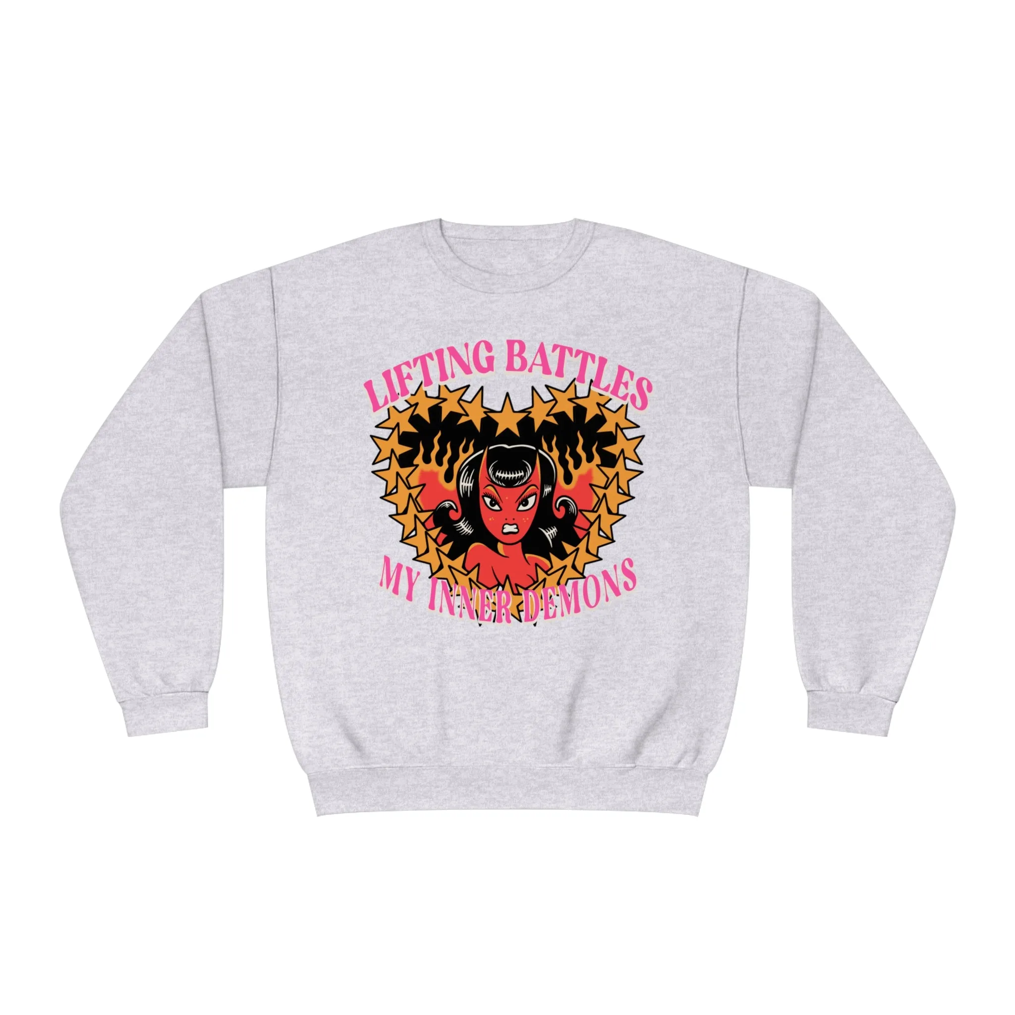 LIFTING BATTLES MY INNER DEMONS - CREWNECK