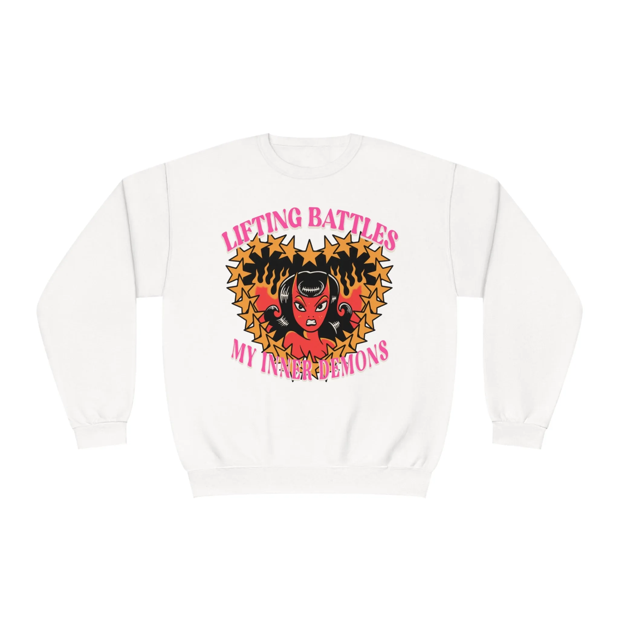 LIFTING BATTLES MY INNER DEMONS - CREWNECK