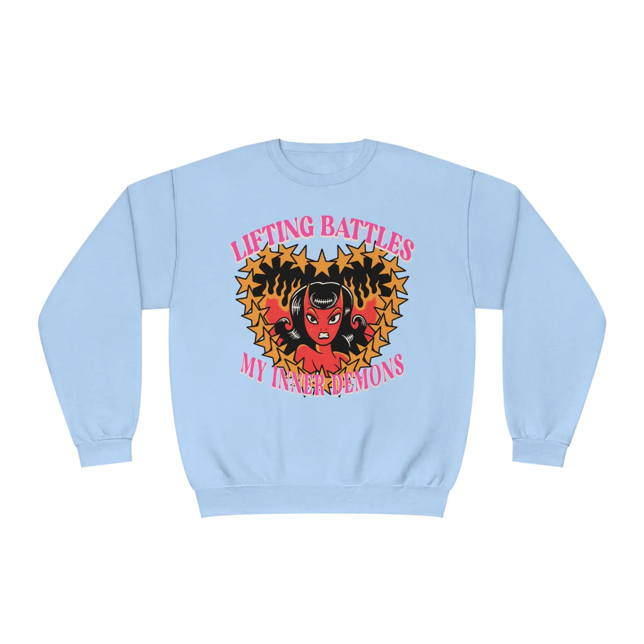 LIFTING BATTLES MY INNER DEMONS - CREWNECK