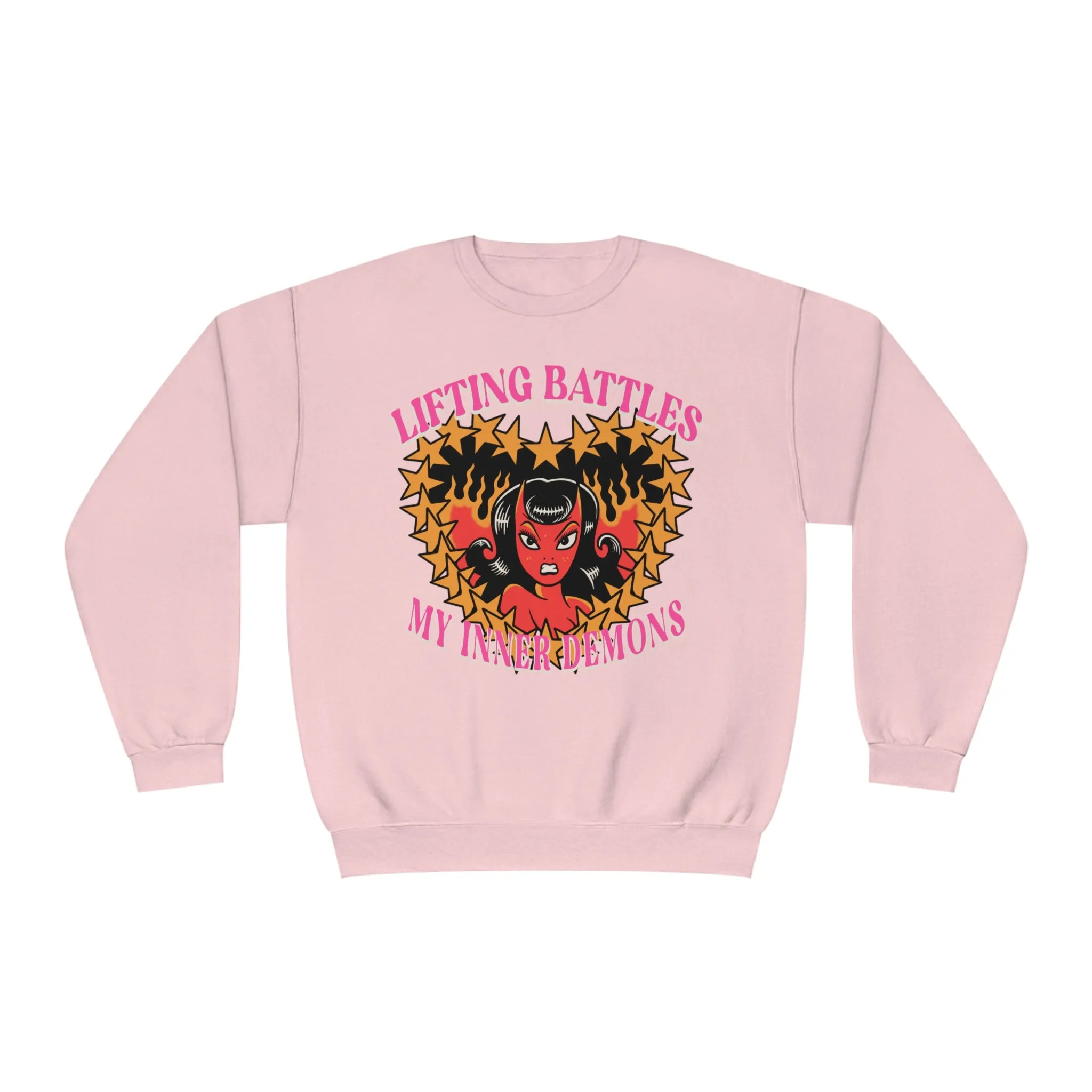 LIFTING BATTLES MY INNER DEMONS - CREWNECK