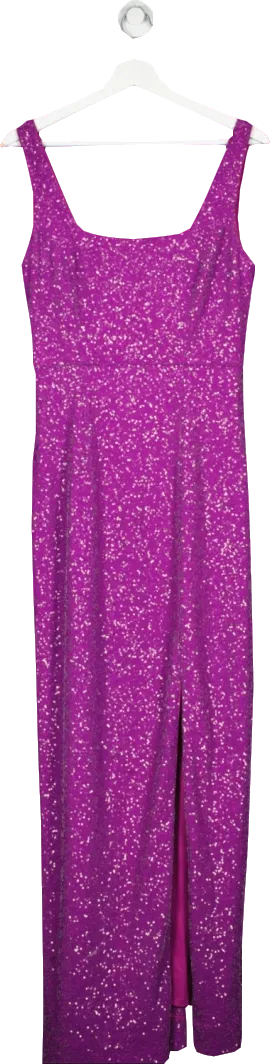 LK Bennett Purple Sequin Maxi Dress UK 10