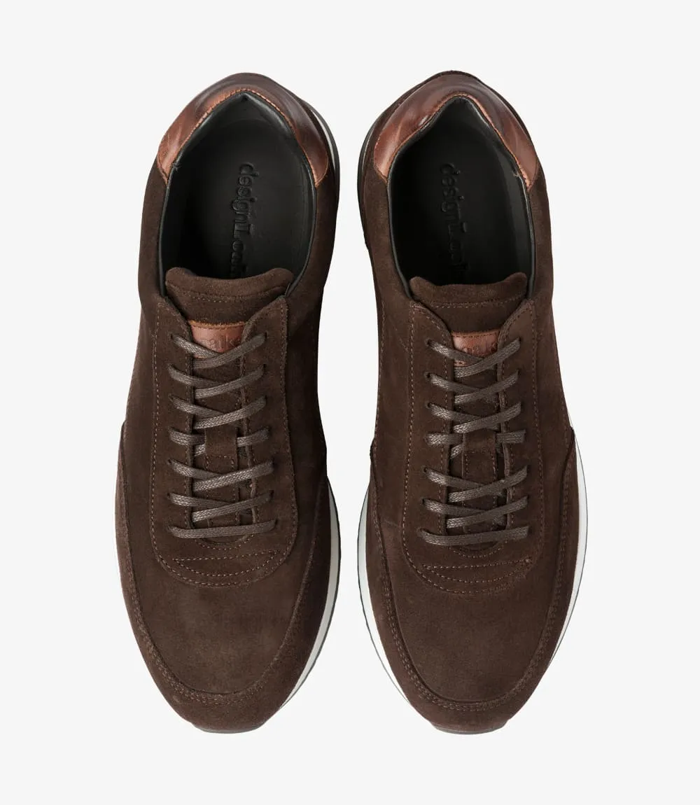 LOAKE  Bannister - Leather Sneakers - Dark Brown Suede