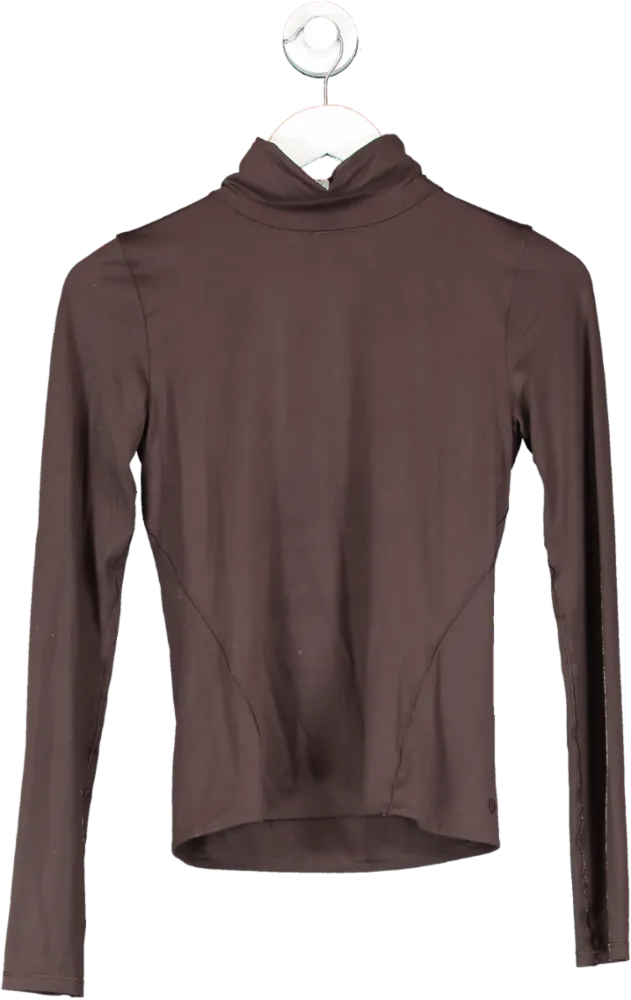 Lululemon Brown Ultra Soft High Neck Top UK S