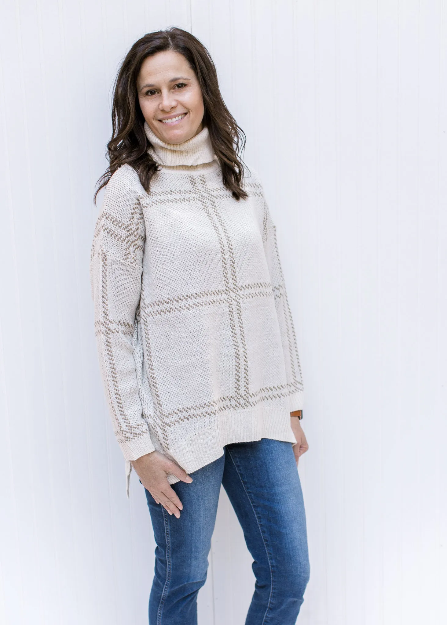 Major Plaid Ivory Sweater