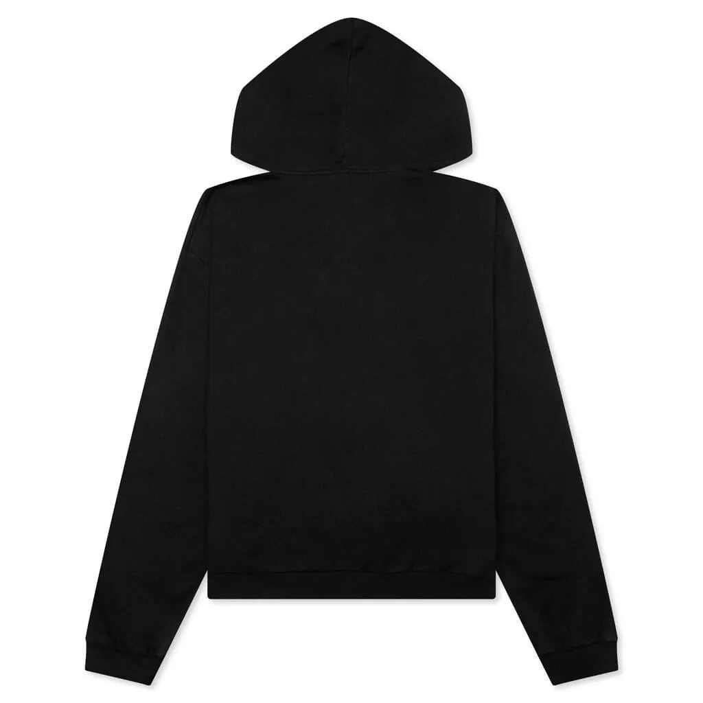 Maxi Slogan Hoodie - Black