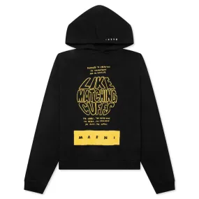 Maxi Slogan Hoodie - Black