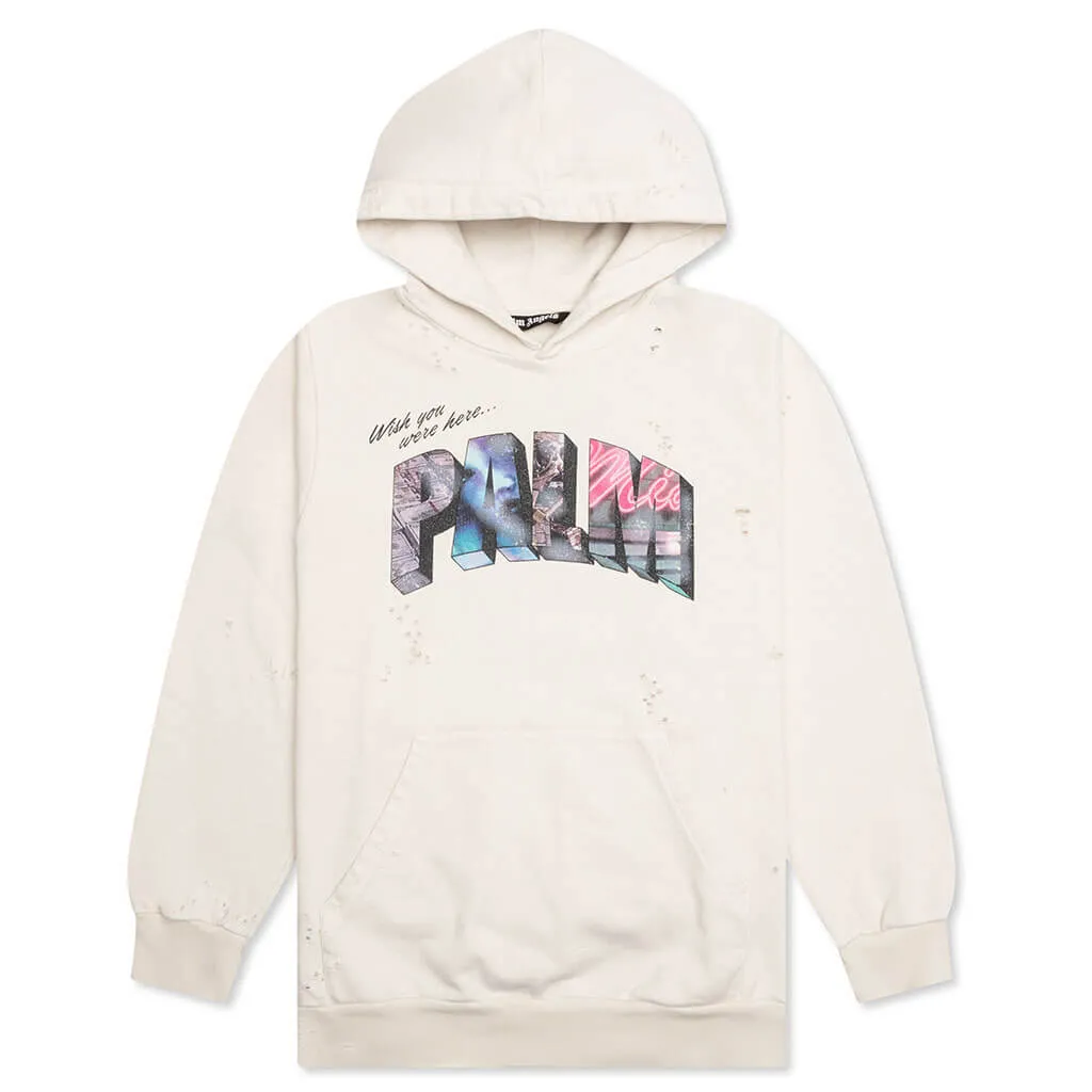 Palm Sign Vintage Hoodie - White/Multi