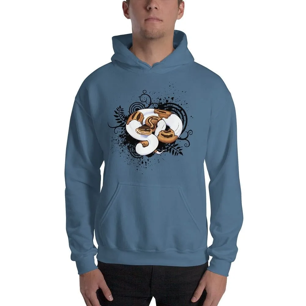 Pied Ball Python Snake Hoodie, Reptile Gift Pullover